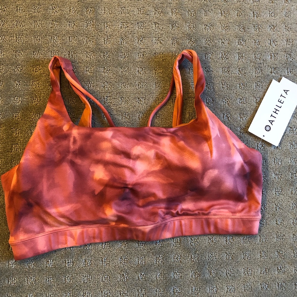 🧡Athleta Exhale Printed Sports Bra D-DD🧡